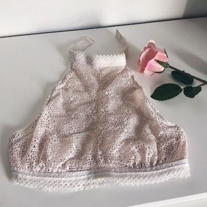 Lace halter brallete top